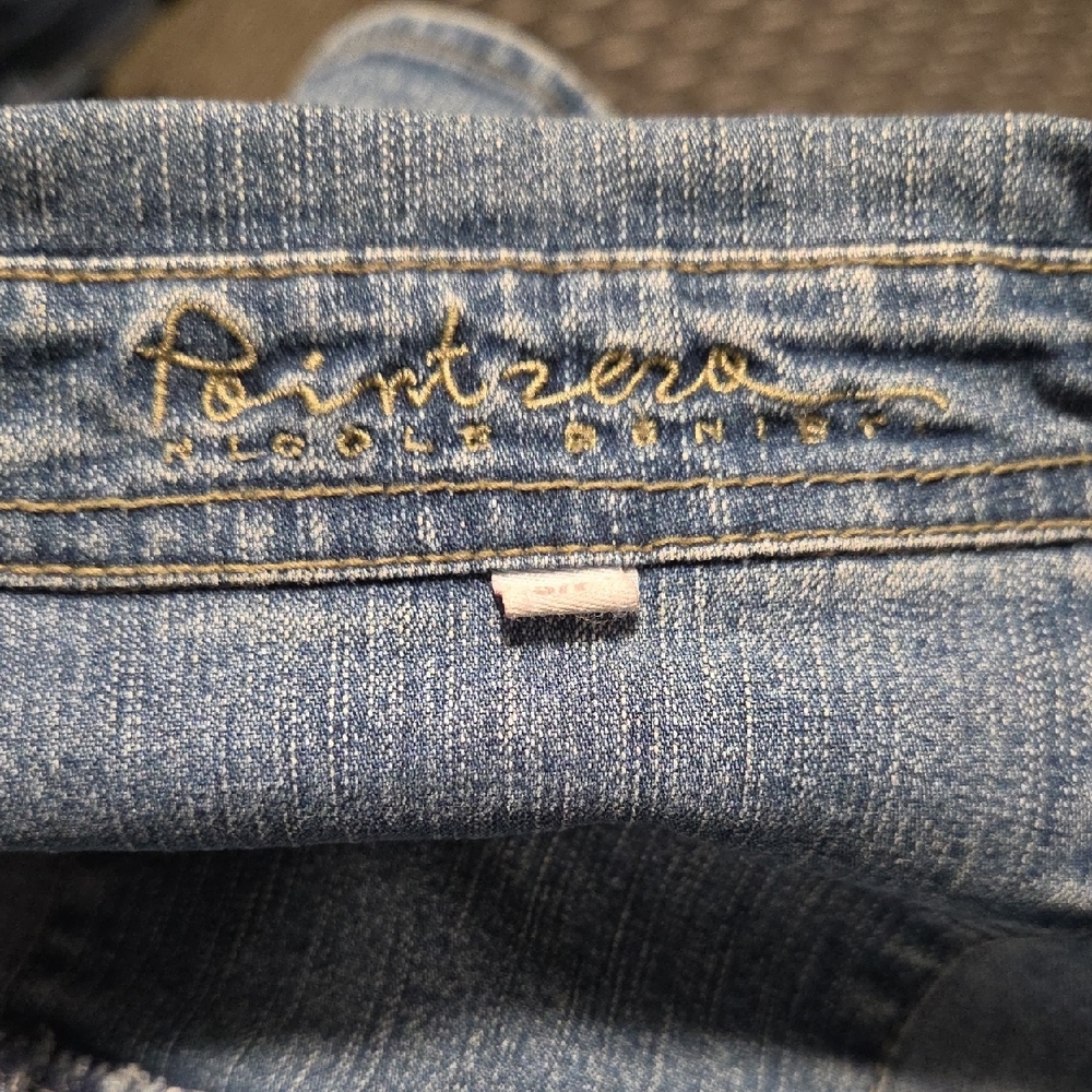 Point Zero Women's Denim Shirt with Snap Buttons Size S - Picture 2 of 8